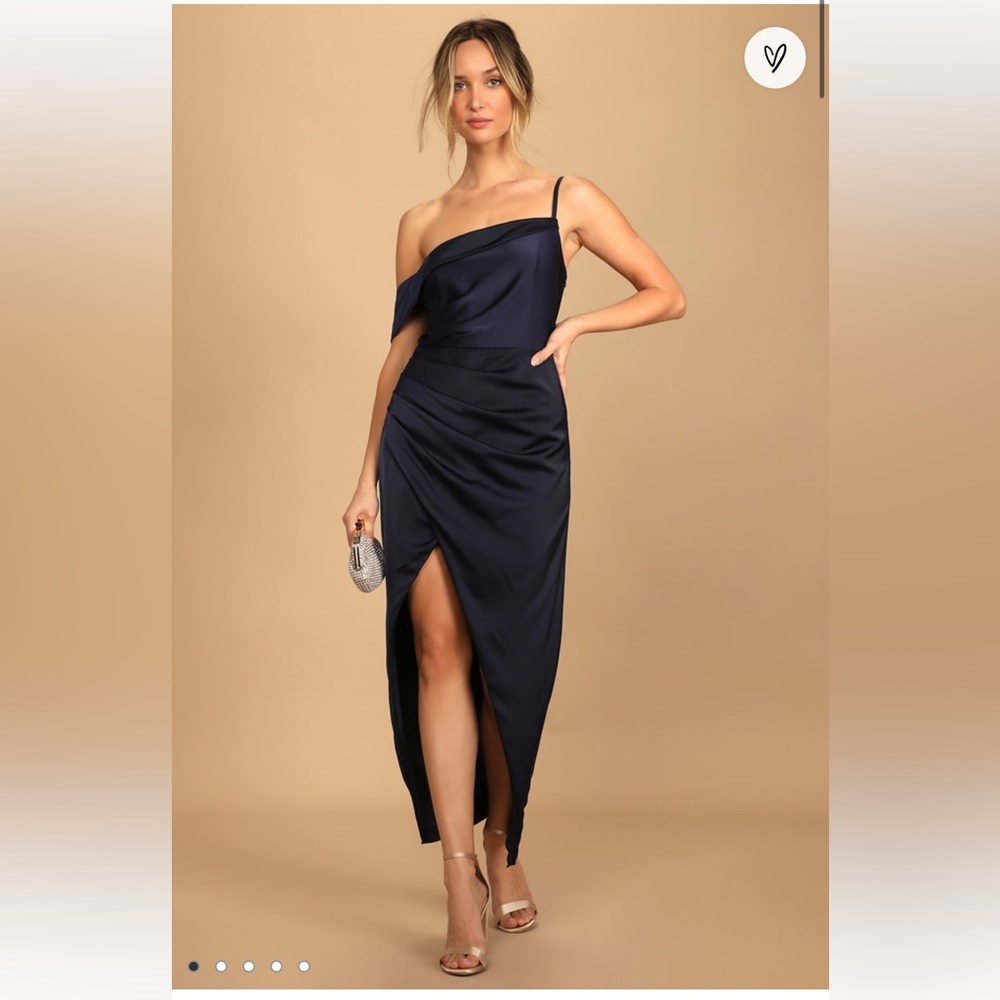 Lulus Asymmetrical Tulip Midi Dress